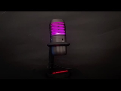RGB che accende il microfono a condensatore di USB per il flusso continuo e registrare
