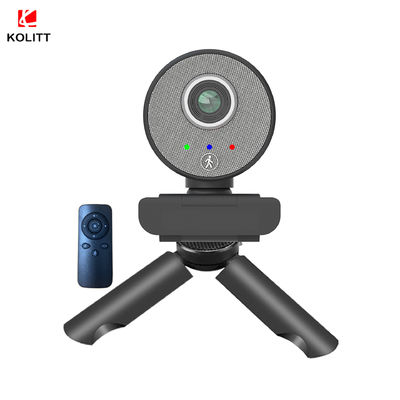 Auto del webcam di apprendimento a distanza di umanoide che segue la macchina fotografica di videoconferenza
