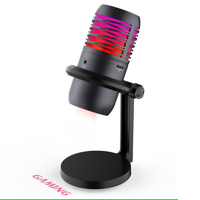 Live Stream Condenser Mic con RGB accende muto/guadagno/l'uscita/controllo del volume della cuffia