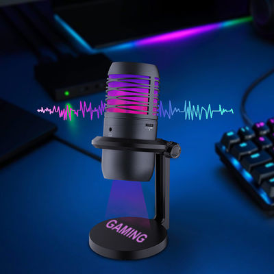 RGB che accende il microfono a condensatore di USB per il flusso continuo e registrare