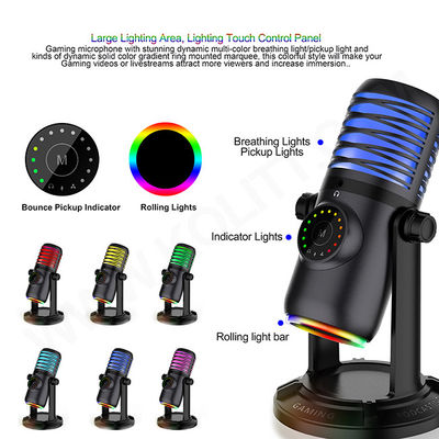 Microfono dello studio di podcast del Mic 48Khz di gioco di RGB per scorrere