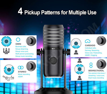 Microfono dello studio di podcast del Mic 48Khz di gioco di RGB per scorrere