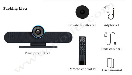 Videocamera di C46 4K ultra HD, macchina fotografica da tavolino con il microfono ed altoparlante