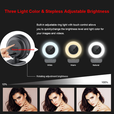 Autofocus scorrente professionale AF del webcam 2k/webcam di MF Ringlight