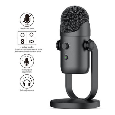 Flusso continuo del condensatore Mic, microfono da tavolino della registrazione di podcast di 48Khz USB