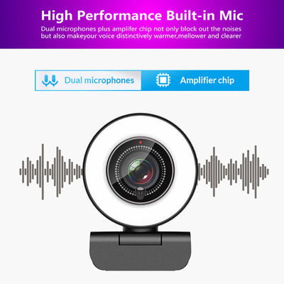 Formato di autofocus H.264 della macchina fotografica di Live Streaming Webcam USB con Ring Light