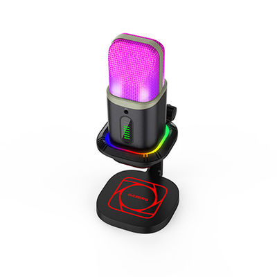 Microfono di USB di gioco del CE, indicatore di Mic With Quick Mute RGB del condensatore del PC