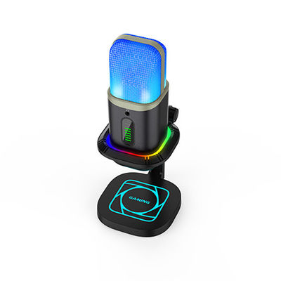 Microfono di USB di gioco del CE, indicatore di Mic With Quick Mute RGB del condensatore del PC