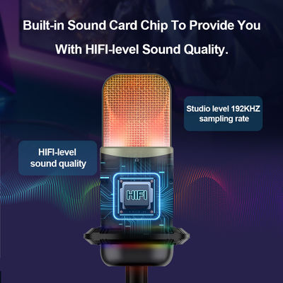 Microfono a condensatore di 96KHZ 192KHZ USB con il supporto antiurto