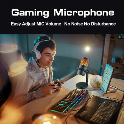 RGB che accende il microfono a condensatore di USB per il flusso continuo e registrare